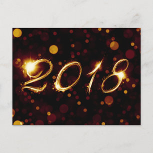 2018 (bokeh lights) postcard
