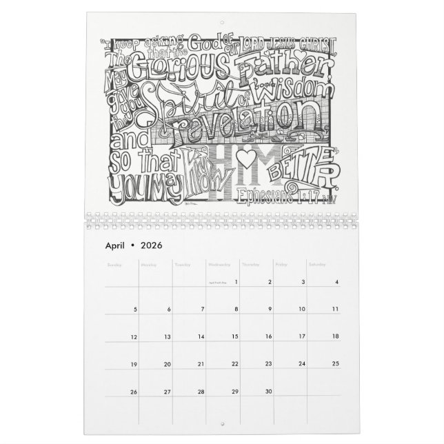 2018 CALENDAR Colouring Scriptures (Apr 2026)