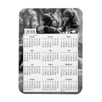 2018 Calendar Personalised Romantic Photo Magnet