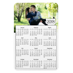 2018 Calendar Personalised Romantic Photo Magnet
