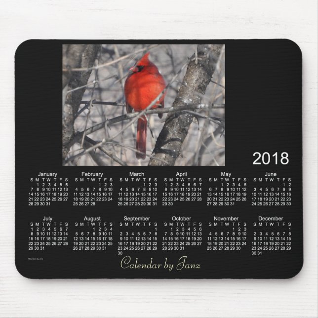 2018 Cardinal Calendar by Janz Mouse Pad (Front)