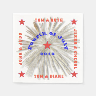 2018 Fourth of July Custom name napkins