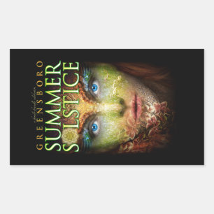 2018 Greensboro Summer Solstice Festival Souvenir Rectangular Sticker