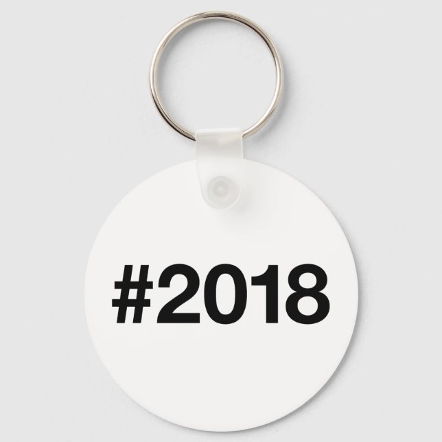 2018 Hashtag 7 Birthday Anniversary Key Ring (Front)