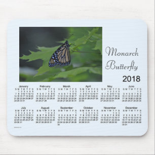 2018 Monarch Butterfly Calendar by Janz Mouse Pad