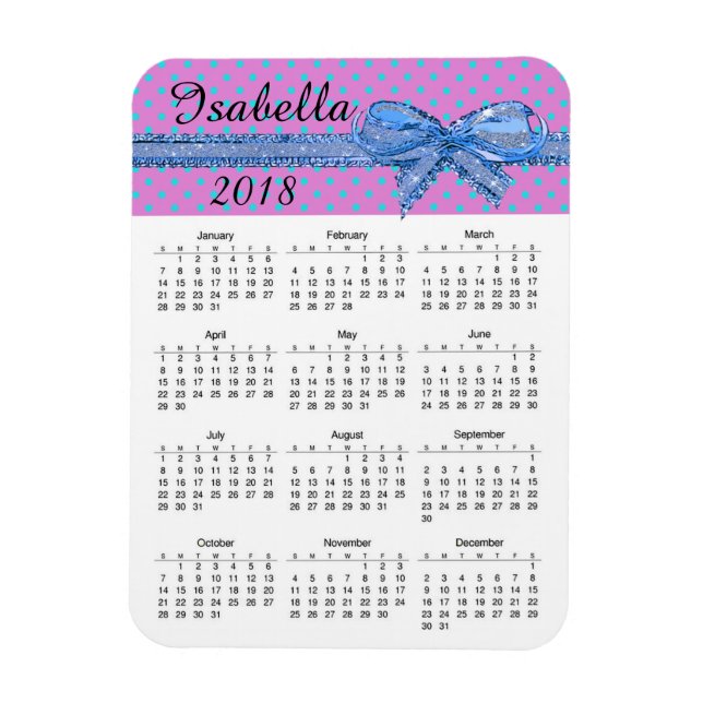 2018 Personalised Purple Mini Refrigerator Magnet (Vertical)