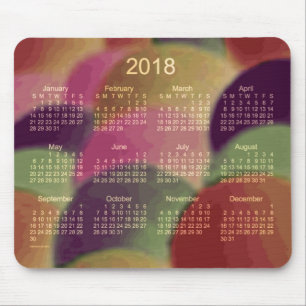 2018 Rainbow Art Calendar by Janz Mouse Pad