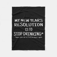 2018 Resolution Stop Drinking Funny New Year's Eve