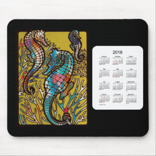 2018 Sea Horses Calendar by Janz Mouse Pad