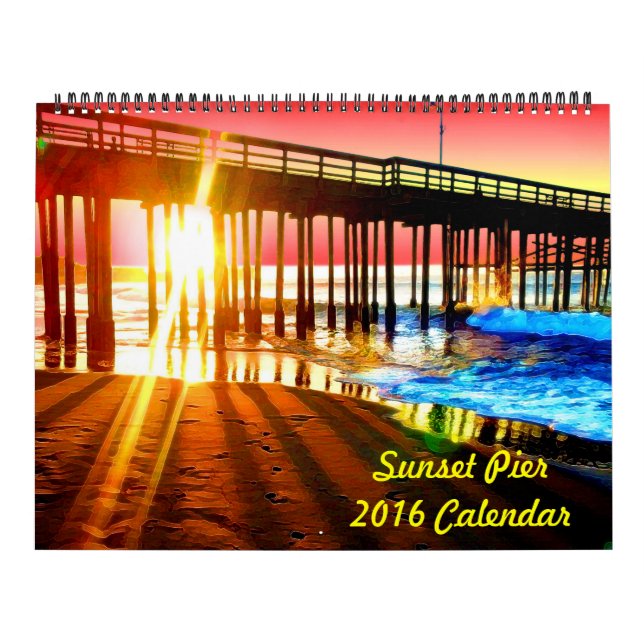 2018 Sunset Pier Wall Calendar (Cover)