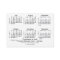 2018 White 52 Week Calendar by Janz Business Cards