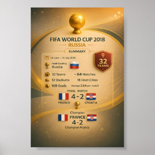2018 World Cup Russia Infographic Poster