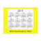 2018 Yellow Mini Calendar by Janz
