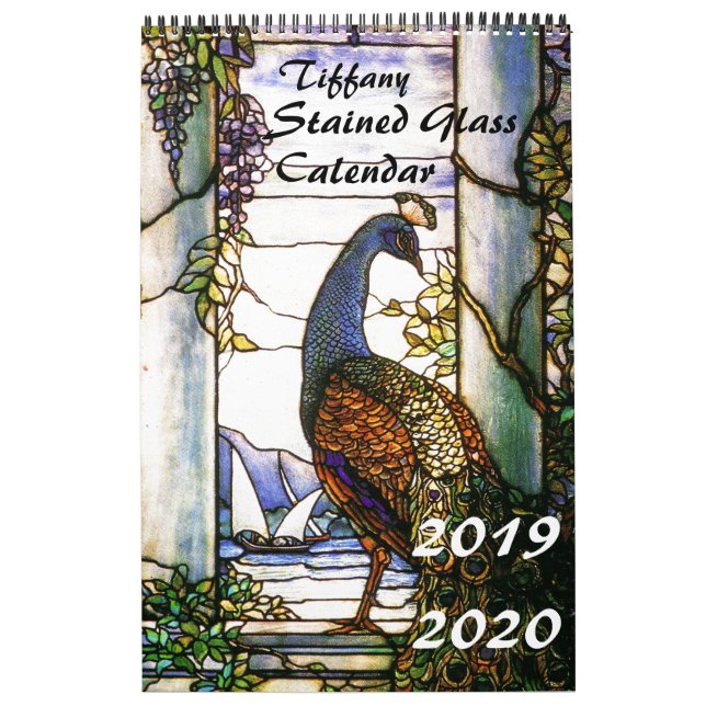 2019 2020 Tiffany Stained Glass Nature Calendar (Cover)