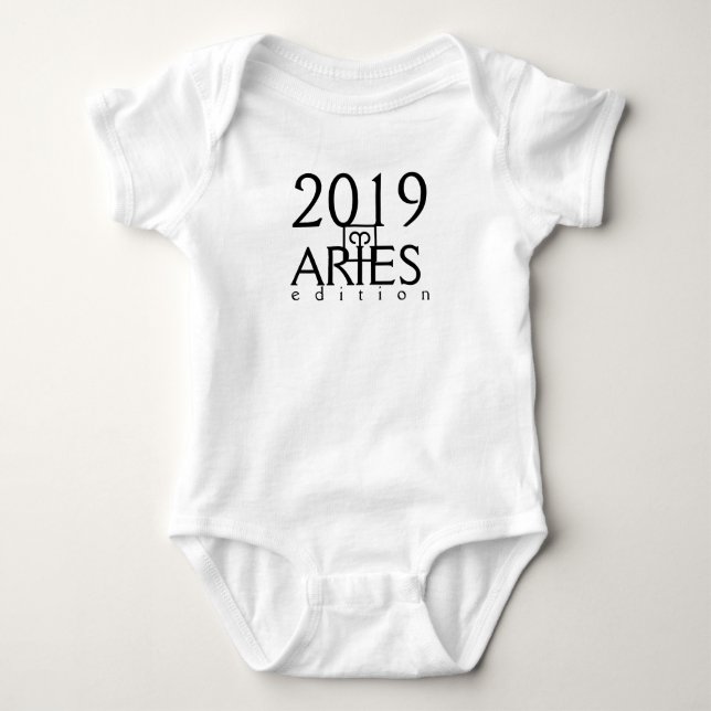 2019 Aries edition with symbol Baby Bodysuit (Front)