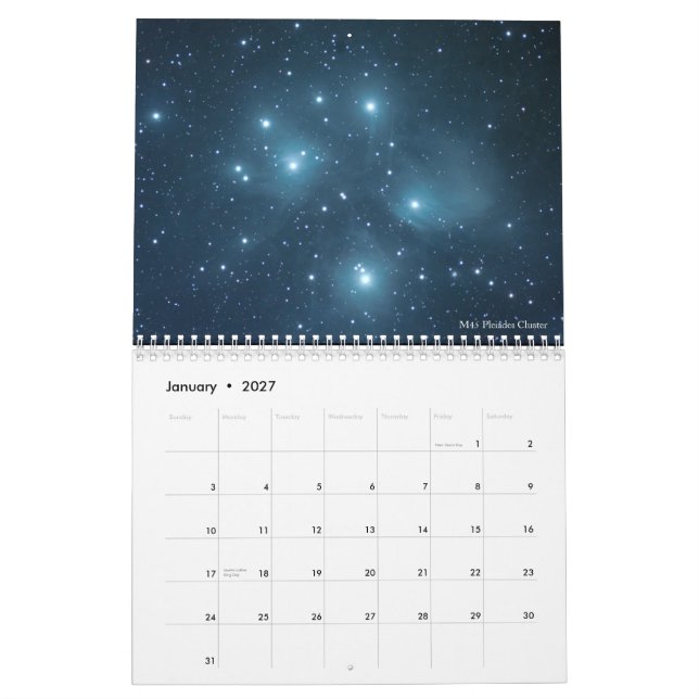 2019 Astronomy Calendar (Jan 2027)