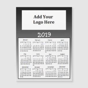 2019 Black Faded Magnet Calendars