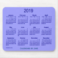 2019 Blueberry Calendar by Janz Mouse Pad