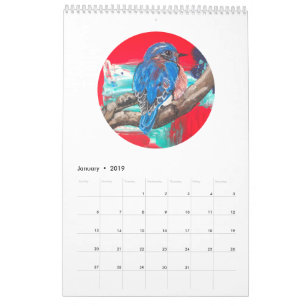 2019 Calendar - Birds and Bunnies