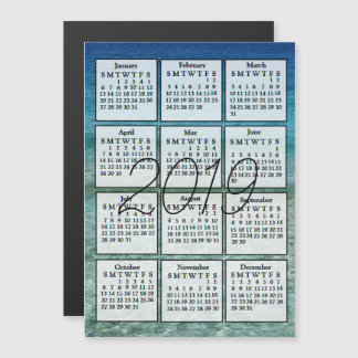 2019 Calendar Magnet Blue Water