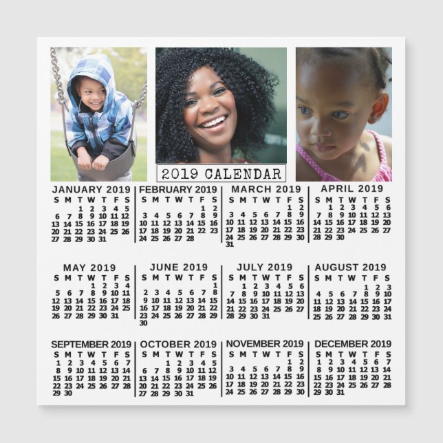 2019 Calendar (See Description for New Version)  (Front)