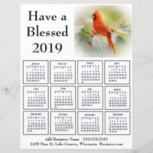 2019 Cardinal Business Calendar Flier for Customer