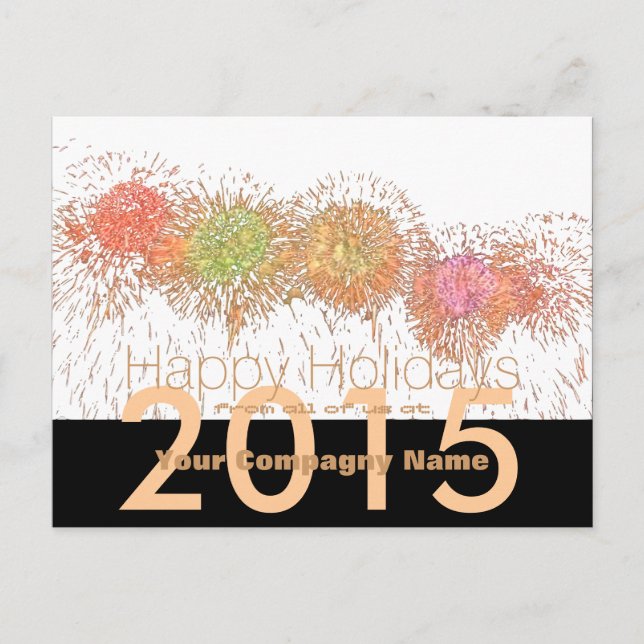 2019 happy Holidays Custom Corporate Postcard (Front)