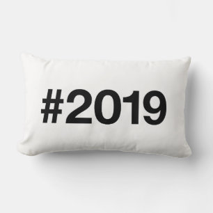 2019 Hashtag 6 Birthday Anniversary Lumbar Cushion