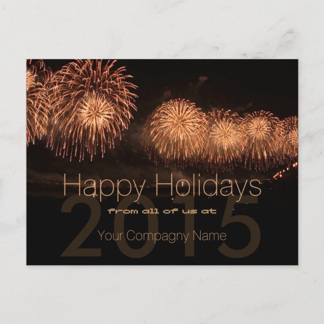 2019 Holidays Customisable Corporate postcard (Front)