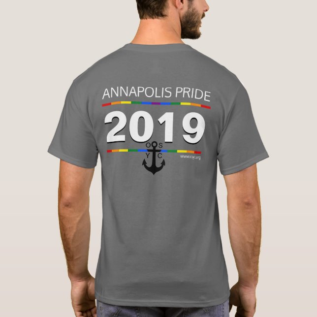2019 Inaugural Annapolis Pride OSYC TShirt (Back)