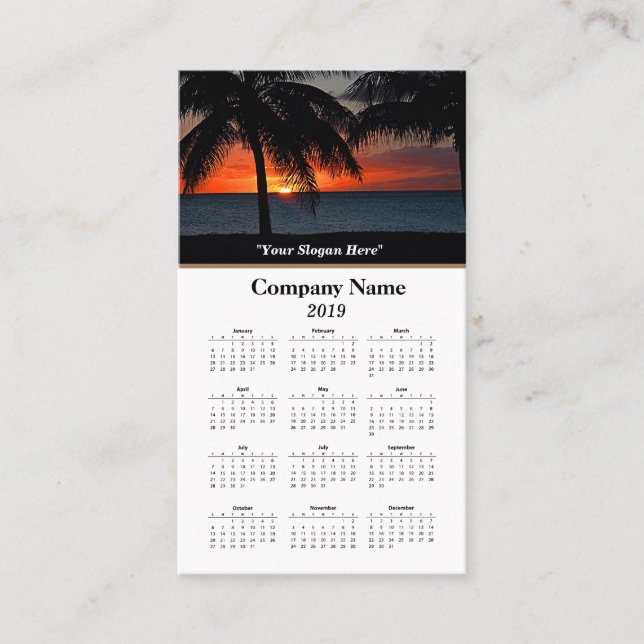 2019 Personalised Photo Calendars Business Card (Front)