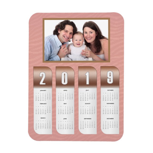 2019 Personalised Photo Calendars Magnet (Vertical)