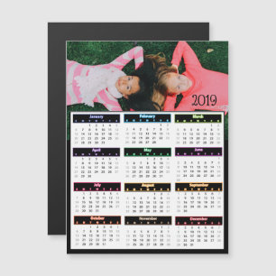 2019 Personalised Photo Mini Calendar Magnetic Invitation