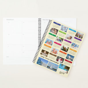 2019 Photo Collage Calendar   Personal Saying/Name Planner