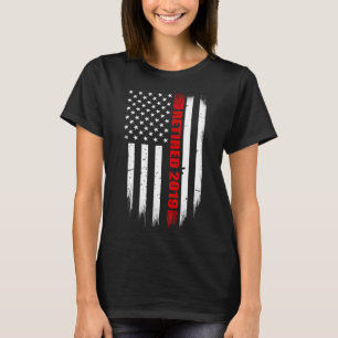 2019 Retired Firefighter   Thin Red Line American  T-Shirt