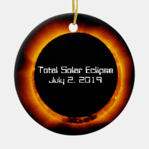 2019 Total Solar Eclipse Ceramic Tree Decoration