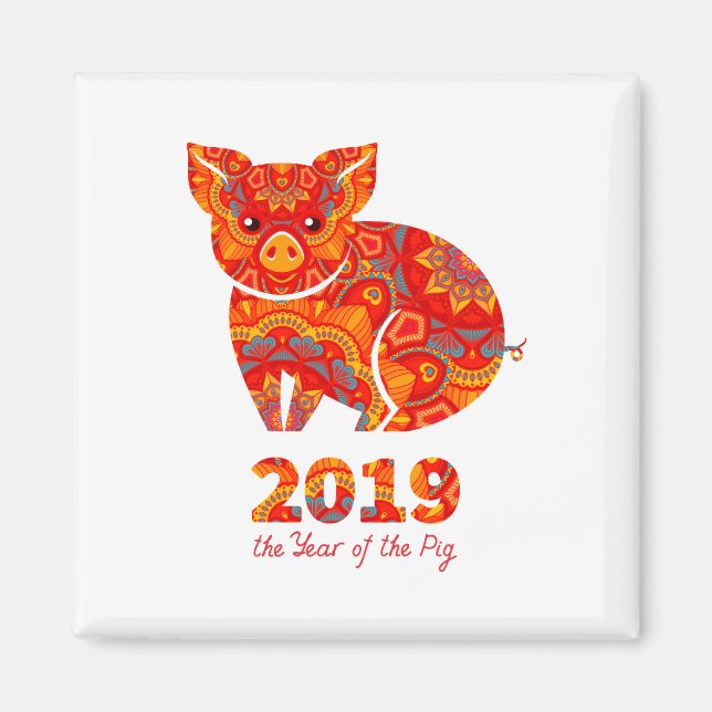 2019 Year of the PIG Magnet (Front)