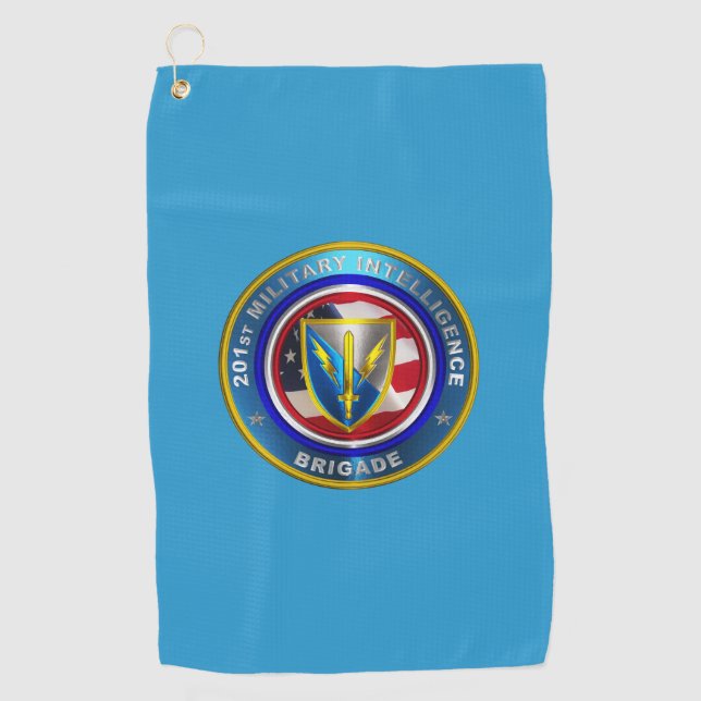 201st Expeditionary Military Intelligence Brigade Golf Towel (Front)
