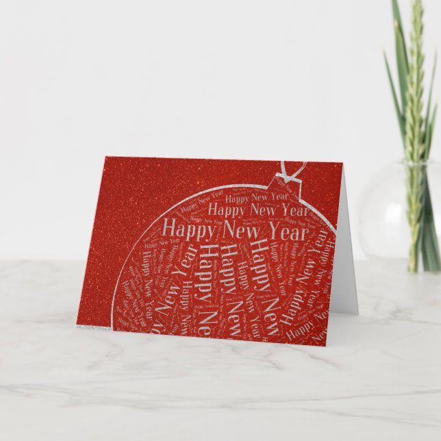 201X Happy New Year | Stylish Cards (Front)