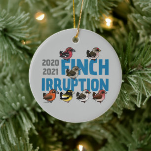 2020-2021 Finch Irruption Ceramic Tree Decoration
