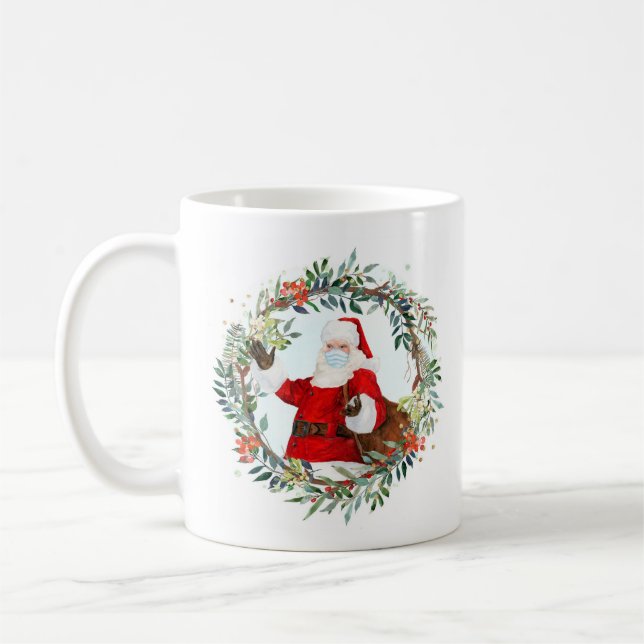 2020 A Year To Remember Santa With Face Mask Coffee Mug (Left)