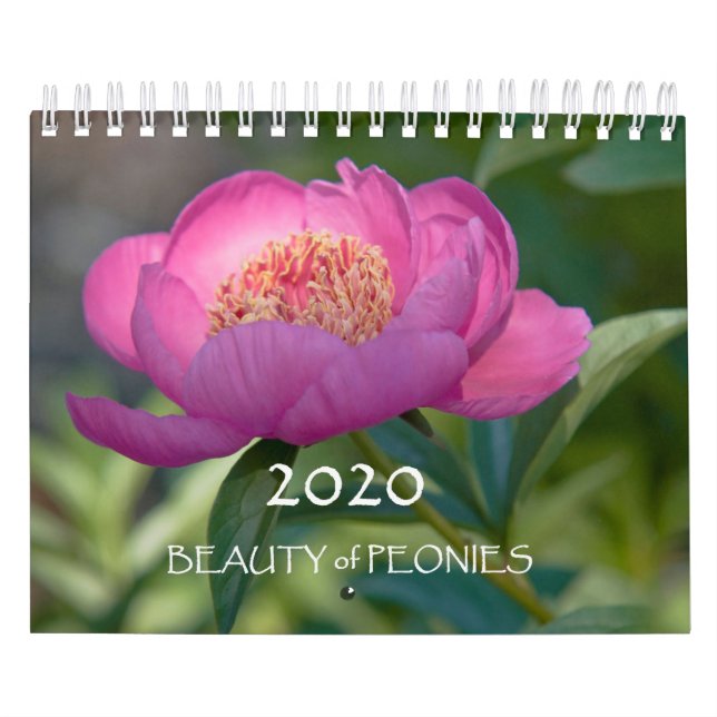2020 Beauty of Peonies Calendar (Cover)