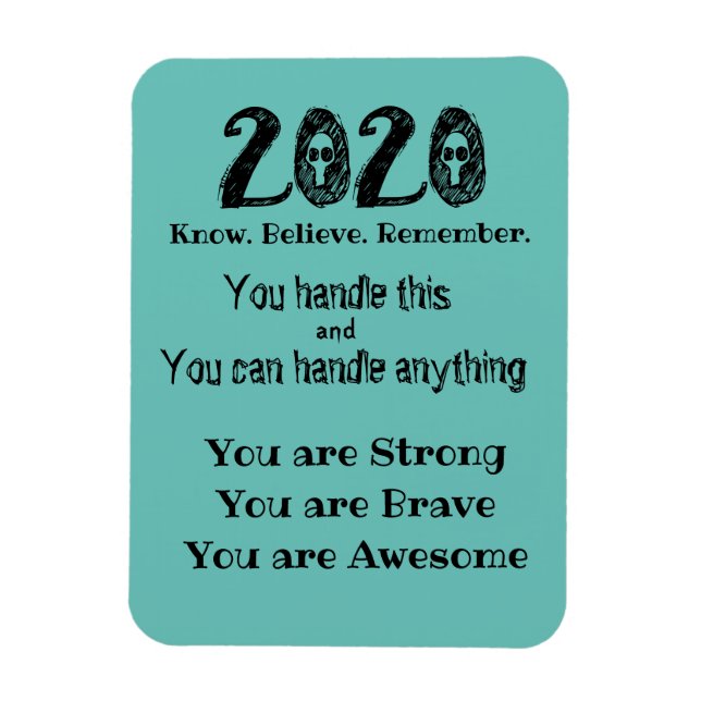 2020 believe in yourself magnet (Vertical)
