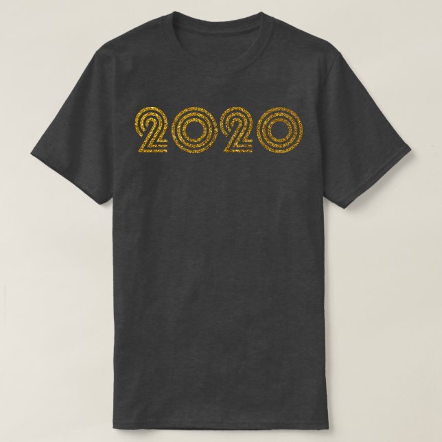 2020 Birth Year Glitter Effect T-Shirt (Design Front)