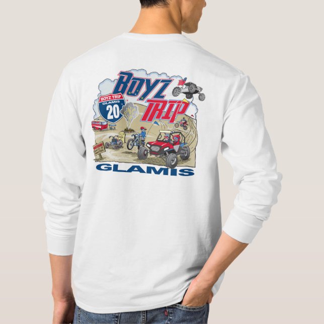 2020 Boyz Trip White Long Sleeve T-Shirt (Back)