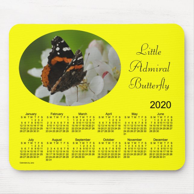 2020 Butterfly Calendar by Janz Mouse Pad (Front)