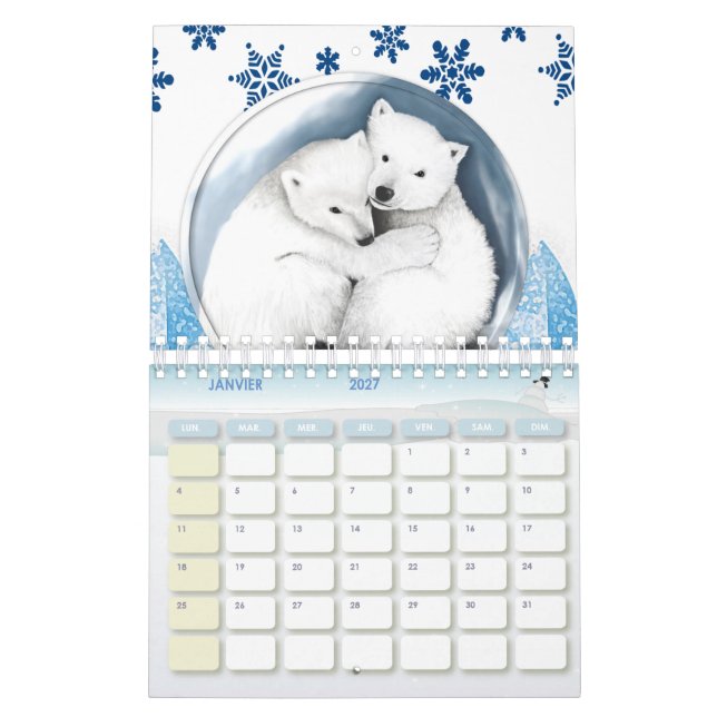2020 Calendar FRENCH (Jan 2027)