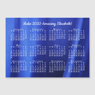 2020 Calendar Motivation Name Abstract Blue Photo