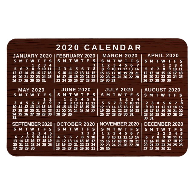 2020 Calendar (See Description for New Version)  Magnet (Horizontal)