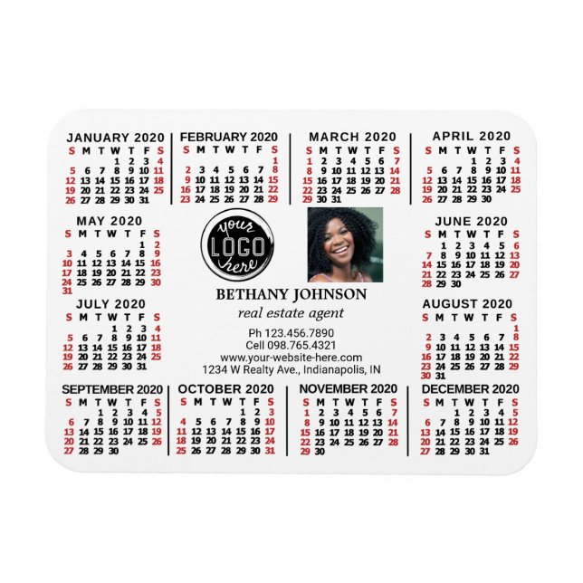 2020 Calendar (See Description for New Version) Magnet (Horizontal)